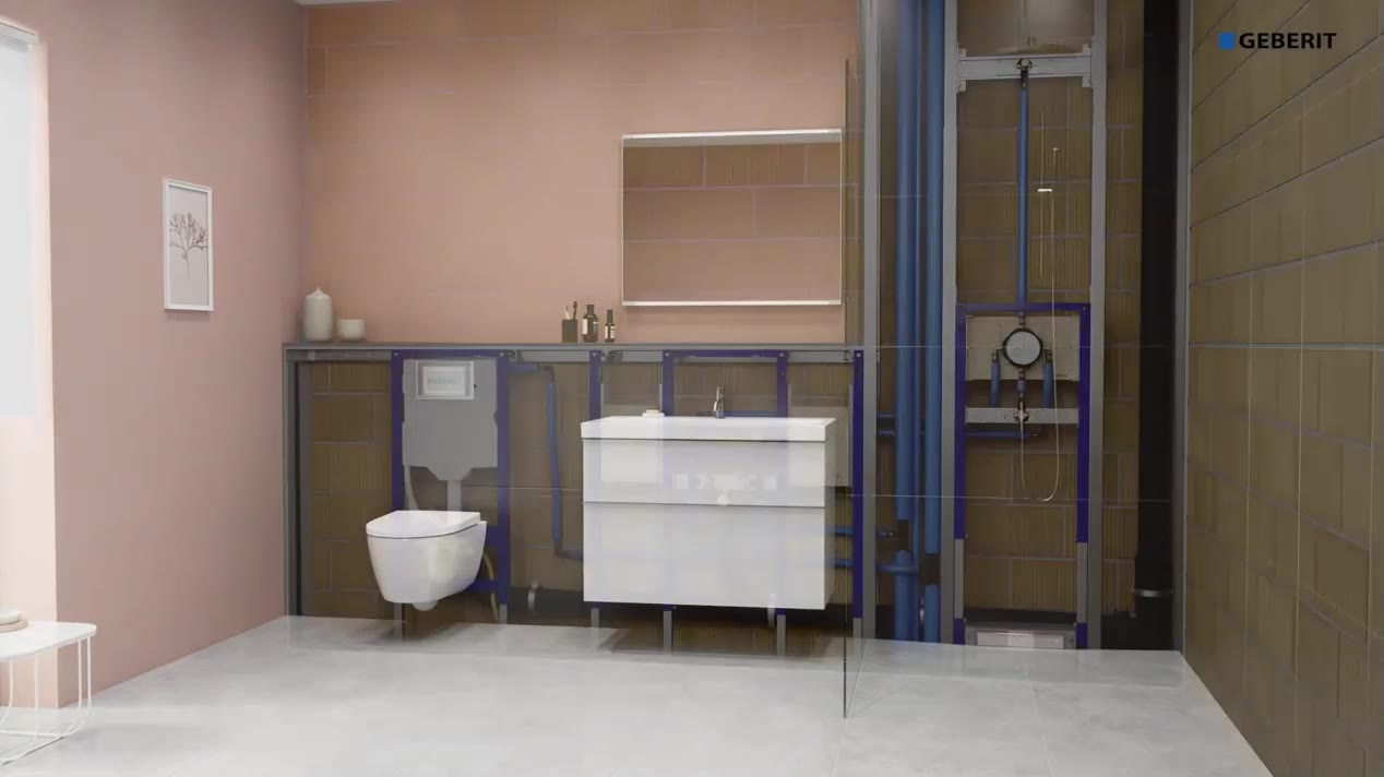 WC frames and concealed cistern installation systems